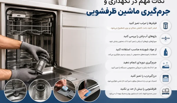 جرم گیری ماشین ظرفشویی