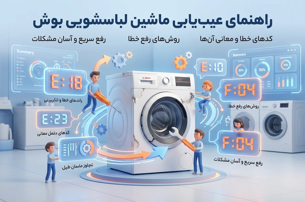 ارورهای ماشین لباسشویی بوش