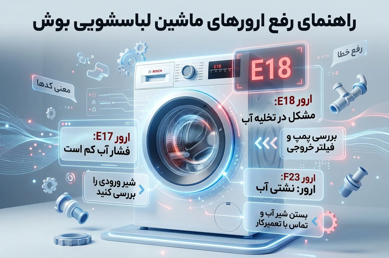 ارور E17؛ مشکل ورود آب
